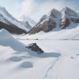 【雪崩】冬山の安全なルート選び | リスクを避ける回避方法 をイメージした 広角の風景、山、冬 の写真