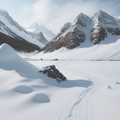 【雪崩】冬山の安全なルート選び | リスクを避ける回避方法 をイメージした 広角の風景、山、冬 の写真