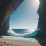 【海】危険な波の音 | 注意点と判断基準について をイメージした 広角の風景 の写真