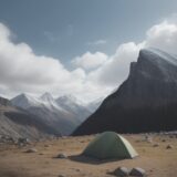 【登山】雲量の変化で決める | 安全な撤退判断のタイミング をイメージした 広角の風景、山 の写真