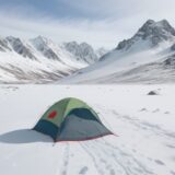 【ストック】中級者の選び方 | 雪山での歩行を支える道具の条件 をイメージした 広角の風景、山、雪景色 の写真