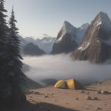 【登山】霧が出やすい時間帯 | 山行計画への取り入れ方 をイメージした 広角の風景、山、ハイキング の写真