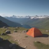 【熱中症対策】真夏の登山で準備すべき道具 | 体温を下げる方法 をイメージした 広角の風景、山、夏 の写真