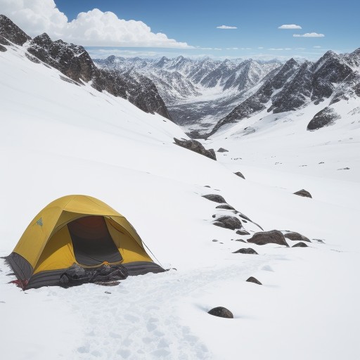【冬山登山】残雪期の準備 | 必要な装備と持ち物リスト をイメージした 広角の風景、山、冬、雪景色 の写真