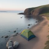 【シーバス】夕まずめの釣りポイント | 潮の流れと狙い方 をイメージした 広角の風景 の写真