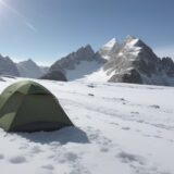 【登山】稜線での低温症を防ぐ | 体温維持のための服装と対策 をイメージした 広角の風景、山、稜線 の写真