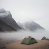 【登山】霧が出る時間帯 | 山行中の注意点と対策 をイメージした 広角の風景、山 の写真