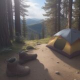 【登山靴】紐の交換方法 | 足にフィットさせる結び方と手順 をイメージした 広角の風景、ハイキング の写真
