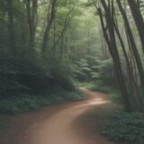 【毒ウツギ】山の登山道で触れた時の症状 | 対処法と注意点について をイメージした 広角の風景、登山道、ハイキング の写真