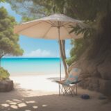 【ビーチパラソル】失敗しない選び方 | 海辺で役立つポイントを解説 をイメージした 広角の風景 の写真