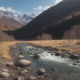 【渓流釣り】魚の駆け上がりを狙う | ポイント選びと釣り方 をイメージした 広角の風景、山 の写真