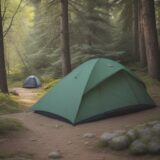 【ブヨ対策】待ち伏せを防ぐ方法 | 山行中の虫除け策 をイメージした 広角の風景、ハイキング の写真