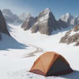【登山】天候による停滞の判断 | 安全に下山するための基準 をイメージした 広角の風景、山 の写真