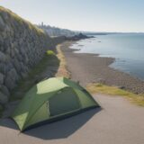 【シーバス】堤防での立ち回り | ポイントの探し方と釣り方 をイメージした 広角の風景 の写真