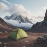 【登山】雲行きの変化に注意 | 山での危険信号と判断基準 をイメージした 広角の風景、山 の写真