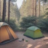 【虫対策】キャンプで使う道具 | 虫を寄せ付けない装備の選び方 をイメージした 広角の風景 の写真