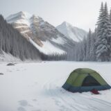 【低体温症】冬山の登山で気をつける症状 | 対処法と予防策 をイメージした 広角の風景、山、冬 の写真