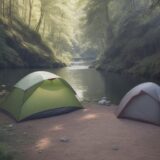 【虫よけ】手作りで用意する川釣りの準備 | 素材と作り方 をイメージした 広角の風景、川 の写真