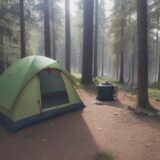 【キャンプクッカー】焦げ付きを落とす方法 | 簡単な掃除の手順 をイメージした 広角の風景 の写真