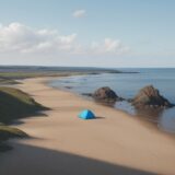 【潮位】海での釣りと安全な高さ | 水位を確認して事故を防ぐ方法 をイメージした 広角の風景 の写真