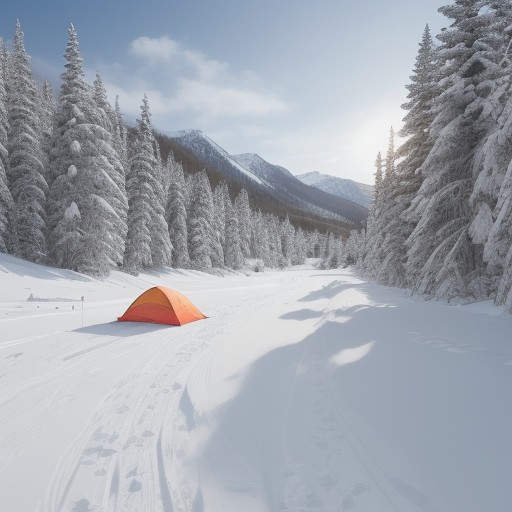 【ウィンタースポーツ】日帰りの持ち物リスト | 冬の山での準備物 をイメージした 広角の風景、冬、山、冬 の写真