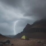 【登山】雷予報が出た時の判断 | 山頂を諦めて下山するタイミング をイメージした 広角の風景、山 の写真