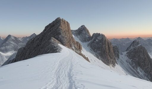 【登山】稜線を歩くルート | 風が吹き抜ける山頂への道