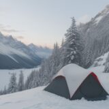 【冬山登山】滑落を防ぐ歩き方 | 安全に登るための回避策と装備 をイメージした 広角の風景、山、冬 の写真
