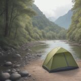 【川釣り】虫除けの選び方 | 川辺で使う対策グッズのポイント をイメージした 広角の風景、川、川 の写真
