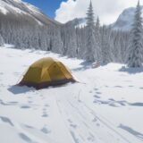 【ウィンタースポーツ】冬の山で使う装備 | おすすめの保険選び をイメージした 広角の風景、冬、山 の写真