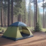【キャンプ】初心者が準備すべき期間 | 計画から出発までの流れ をイメージした 広角の風景 の写真