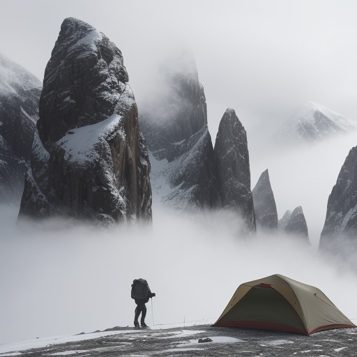 【登山】霧での視界の変化 | 安全な歩き方と対策について をイメージした 広角の風景、山 の写真