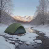 【低体温症】川での濡れ対策 | 体温を維持してリスクを減らす方法 をイメージした 広角の風景、川 の写真
