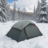 【低体温症】冬キャンプの防寒対策 | 体温を維持する装備と方法 をイメージした 広角の風景、冬 の写真
