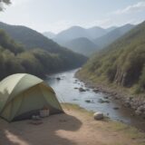【川の虫対策】忌避剤の成分選び | 川釣りで使うおすすめのアイテム をイメージした 広角の風景、川、川 の写真