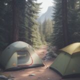 【コンパス】登山のルート確認 | 正しい使い方の手順 をイメージした 広角の風景、ハイキング の写真
