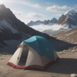 【登山用ギア】結露を防ぐ保管術 | 正しい乾燥方法と手順 をイメージした 広角の風景、山 の写真