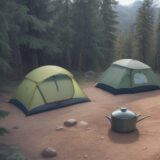 【キャンプクッカー】セットの選び方 | 用途に合わせた道具の揃え方 をイメージした 広角の風景 の写真