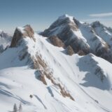 【雪崩】登山の停滞判断 | 安全なルート選びとリスク管理 をイメージした 広角の風景 の写真