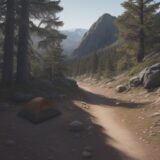 【登山ソックス】足への負担を減らす選び方 | 素材と厚さのポイント をイメージした 広角の風景、ハイキング の写真