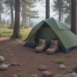 【登山靴】内部の乾かし方 | 湿気を飛ばして保管する手順 をイメージした 広角の風景、ハイキング の写真