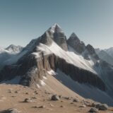 【登山】霊峰の参拝ルート | 山頂までの道のりと歩き方 をイメージした 広角の風景、山、山頂、ハイキング の写真
