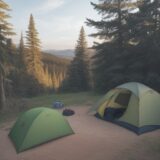 【キャンプ】虫除けに役立つ服装 | おすすめのウェアと選び方 をイメージした 広角の風景 の写真