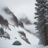 【登山】霧での停滞判断 | 安全に下山するための基準 をイメージした 広角の風景、山 の写真