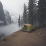 【登山】霧での視界の変化 | 安全に歩くための注意点 をイメージした 広角の風景、山 の写真