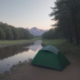 【川釣り】放射冷却で下がる気温 | 早朝の準備と対策について をイメージした 広角の風景、川 の写真