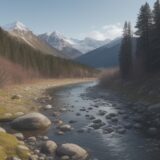 【渓流釣り】ラインの巻き戻し方 | 効率的に回収するコツ をイメージした 広角の風景、山 の写真