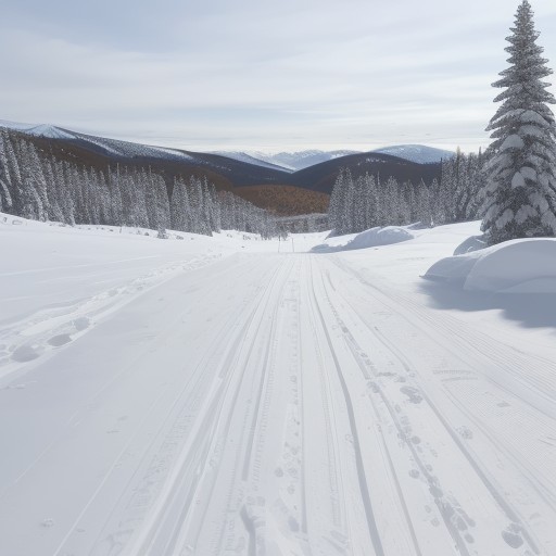 【子供のスキー】転倒対策のコツ | 冬の雪山での安全な滑り方 をイメージした 広角の風景、山、冬 の写真