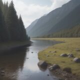 【川釣り】タモの持ち運び方法 | 装備の選び方と固定のコツ をイメージした 広角の風景、川 の写真