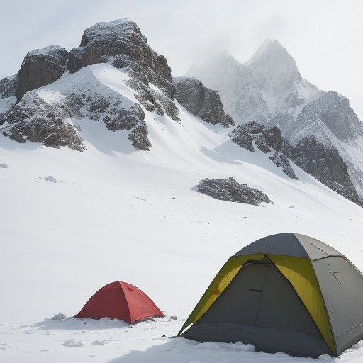 【登山】稜線を歩くルート | 避難小屋での宿泊体験 をイメージした 冬、山、稜線 の写真